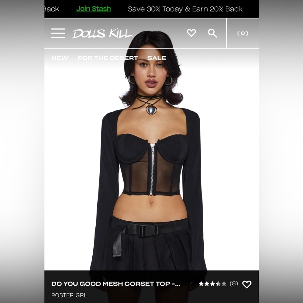 Poster Girl Mesh Corset Top